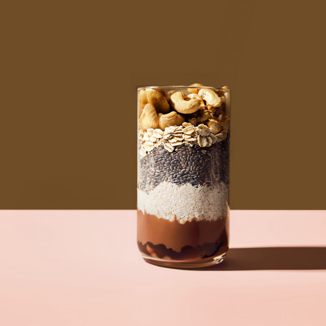 JOVA Double Chocolate Smoothie Kit Whole Ingredients Layered